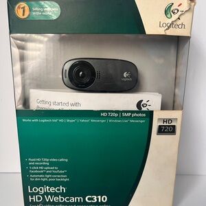 Logitech C310 HD Webcam - Black and Silver